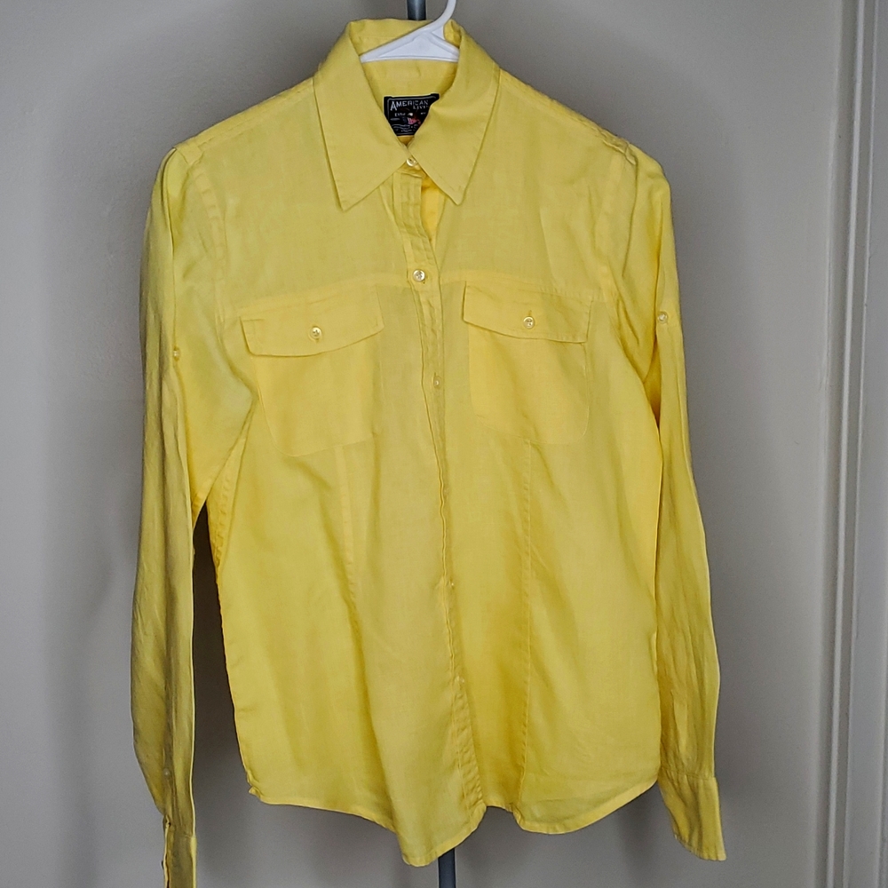 Yellow button up